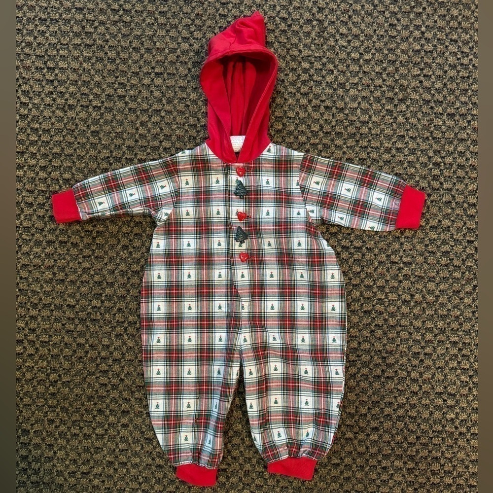 Vintage 90s Christmas Baby One Piece Outfit - Good Lad - 6-9 Months